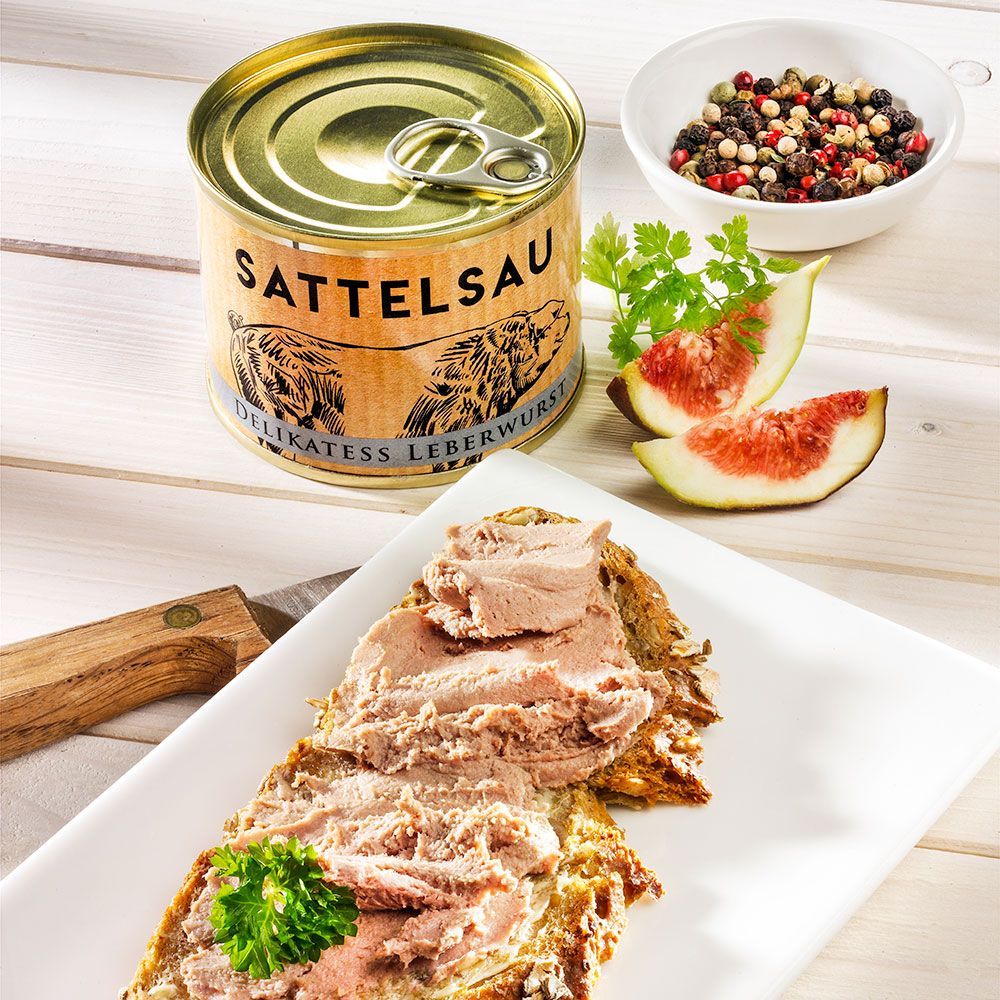 Delikatess Leberwurst vom Sattelschwein