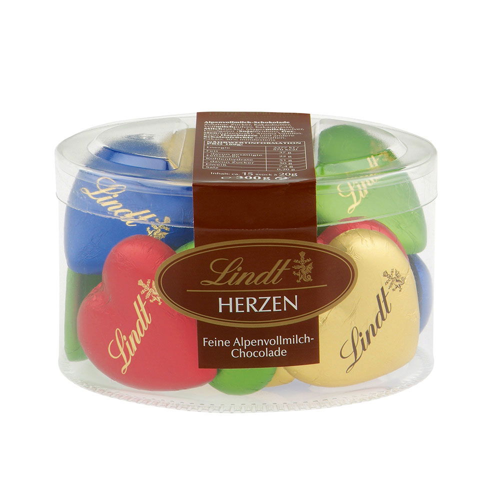 Lindt Schokoladen-Herzen Vollmilch