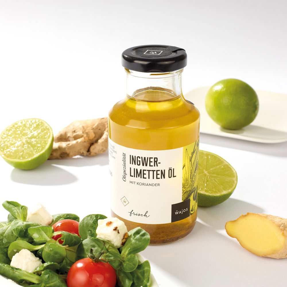 Ingwer-Limetten-Öl mit Koriander