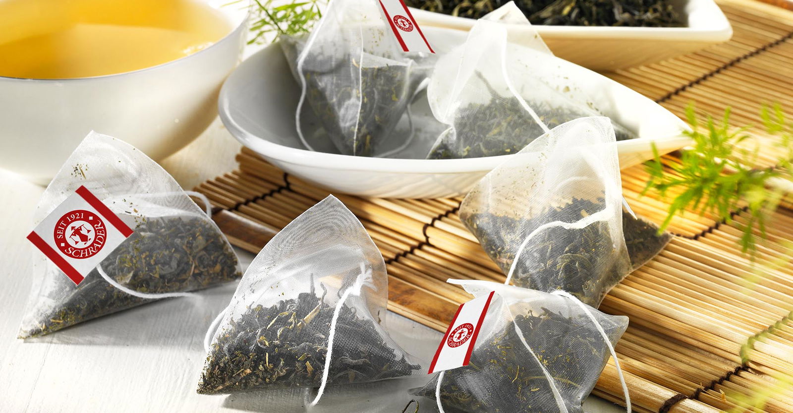 Grüner Tee im Beutel