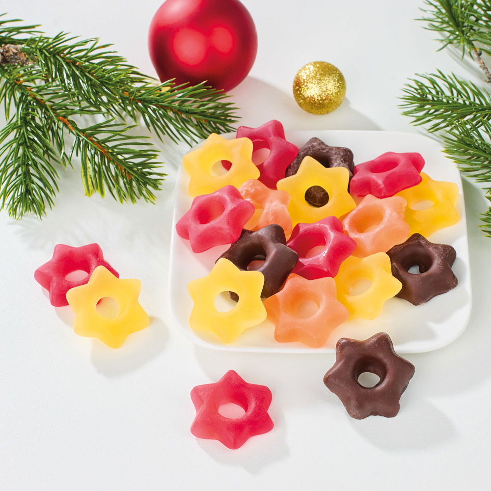 Gelee Weihnachts-Sterne, vegan