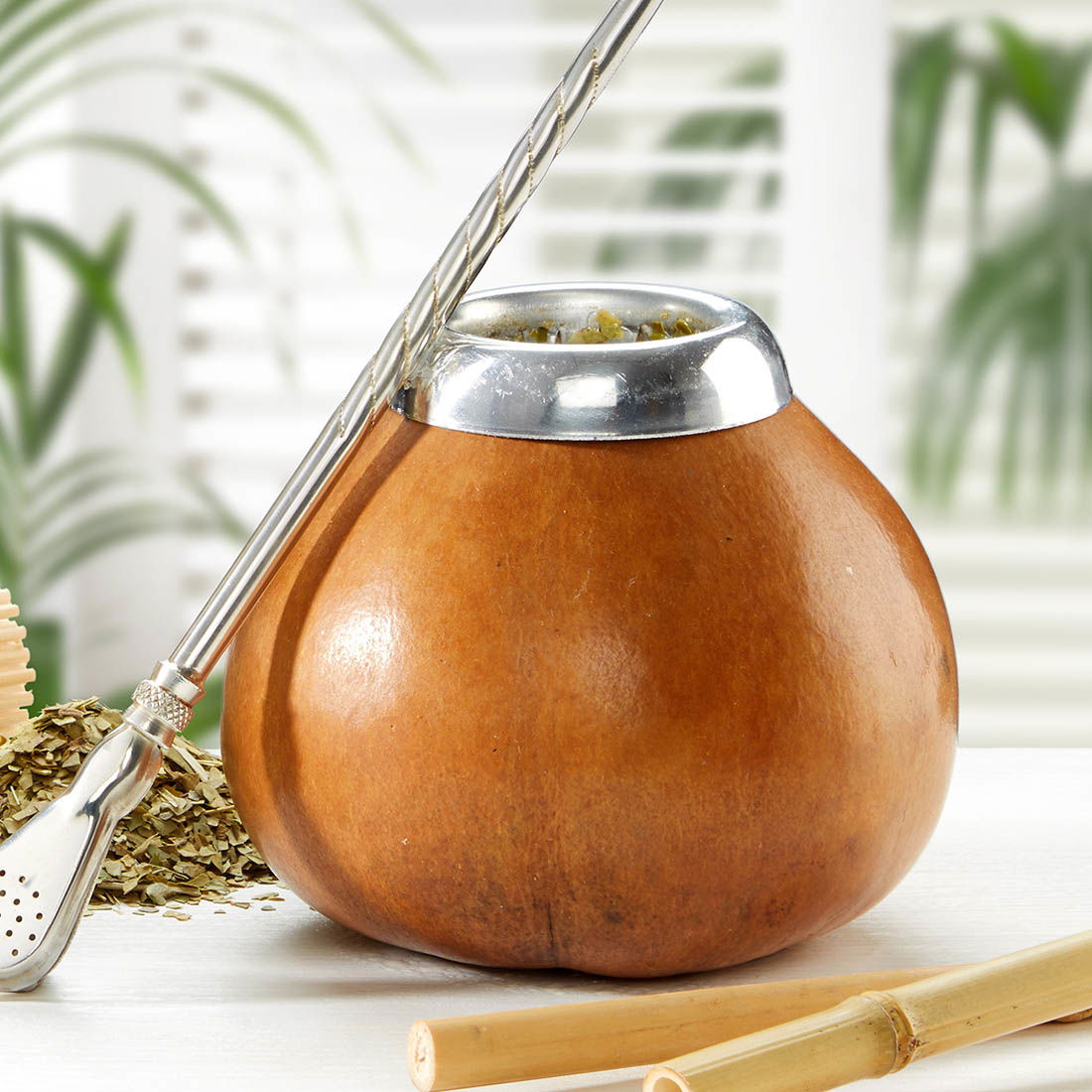 Calebasse Mate Trinkgefäß