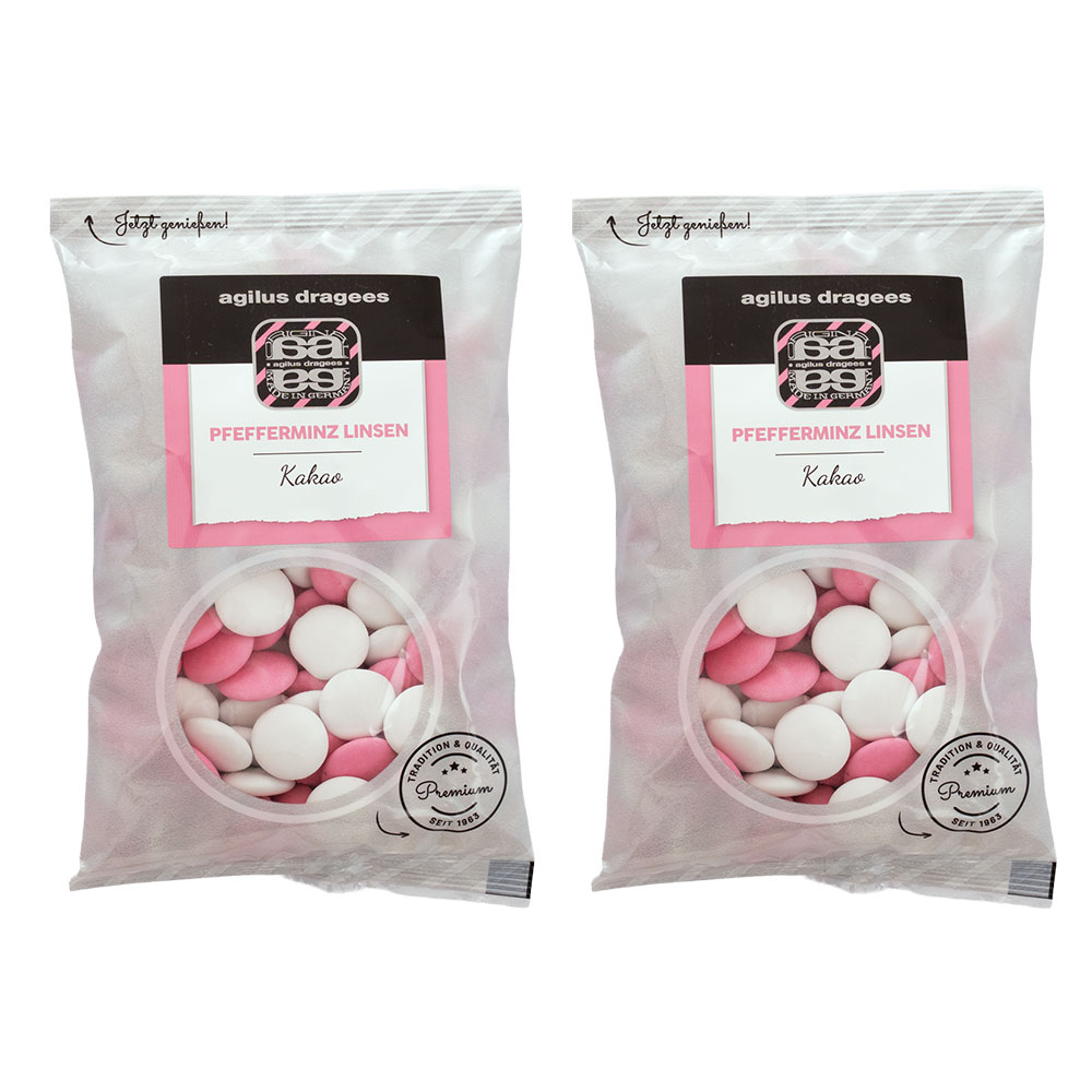 Schokolinsen mit Pfefferminz 2er-Set