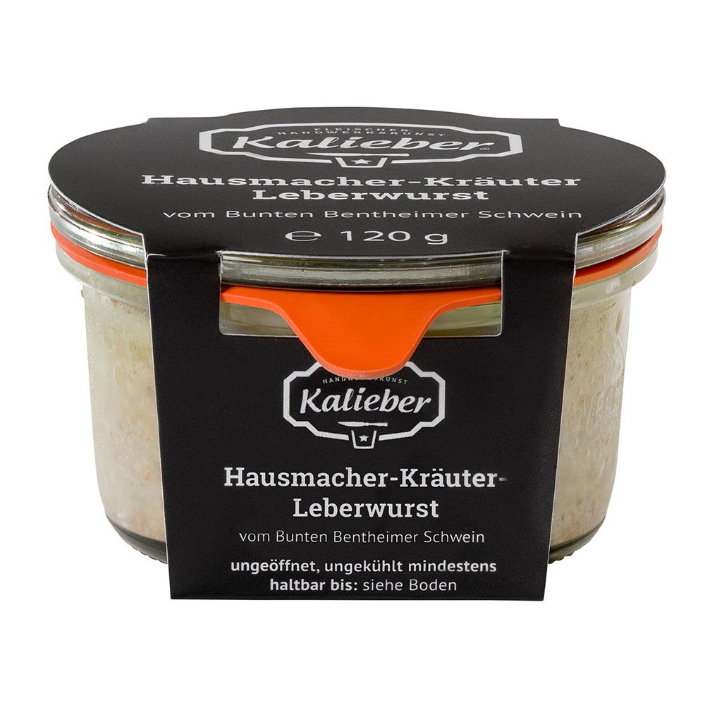 Hausmacher Kräuter Leberwurst vom Bunten Bentheimer Schwein
