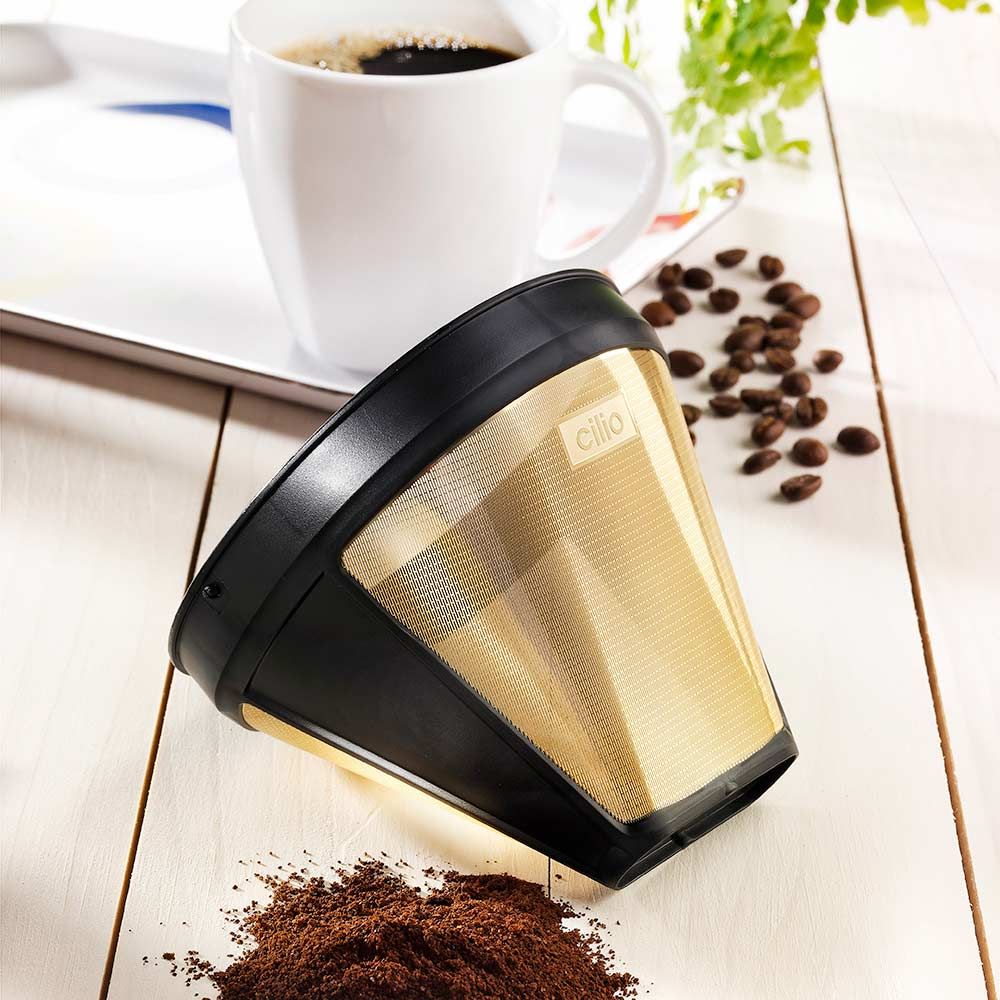 Cilio Kaffee Dauerfilter mit Goldauflage