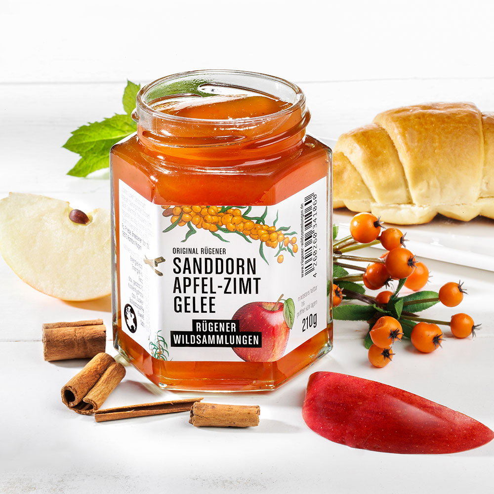 Original Ruegener Sanddorn-Apfel-Zimt-Gelee vegan 3058482