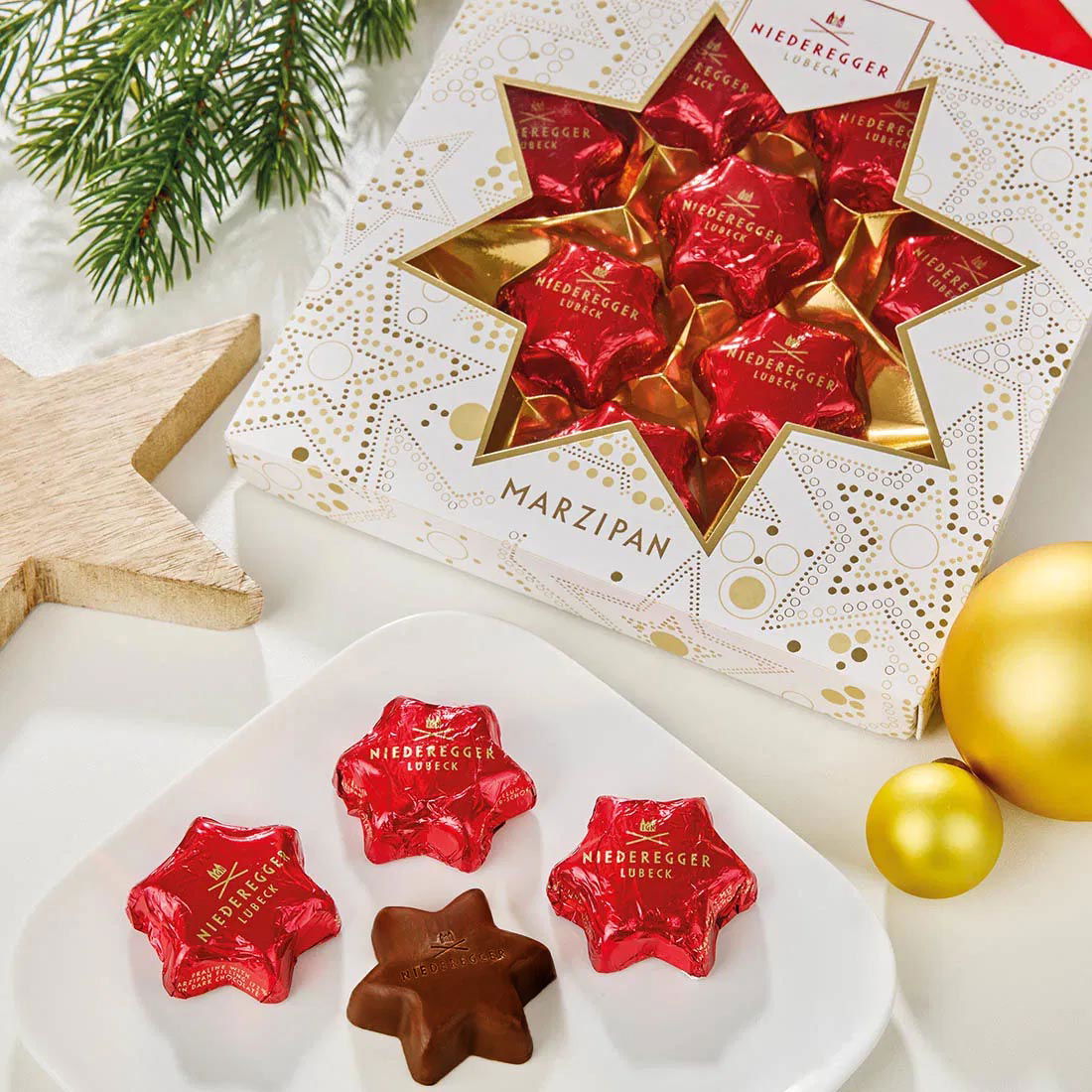 Niederegger Marzipan-Weihnachtssterne