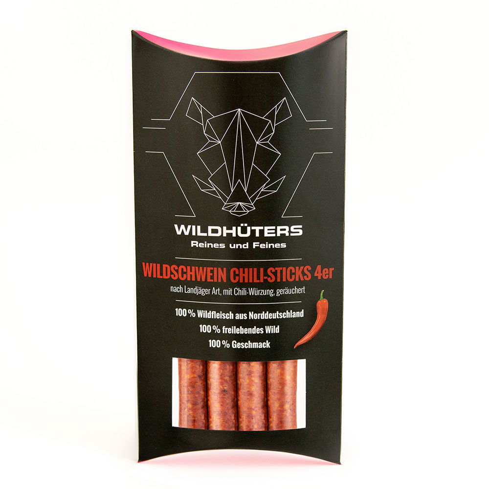 WILDHÜTERS Wildschwein-Chili-Sticks, 4 Stück