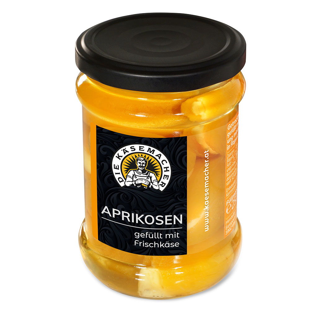 Aprikosen gefüllt mit Frischkäse
