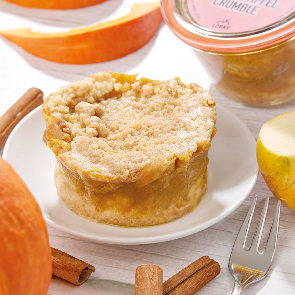Gebackener Kürbis-Apfel-Crumble