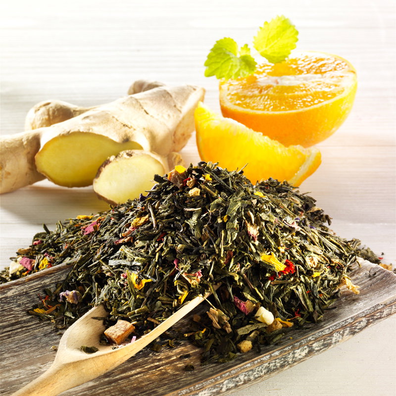 Rauf Tee Grüner Tee Ingwer-Orange, aromatisiert