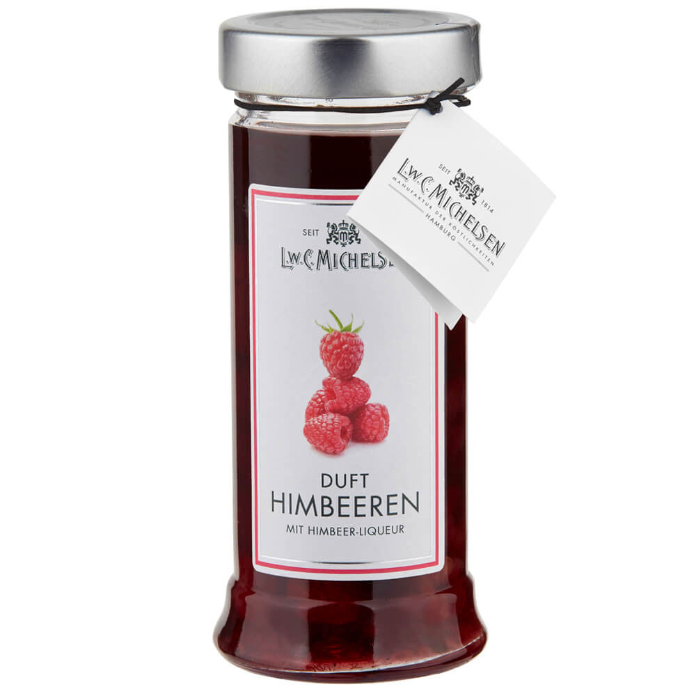 Himbeeren in Vanille-Himbeer-Likör