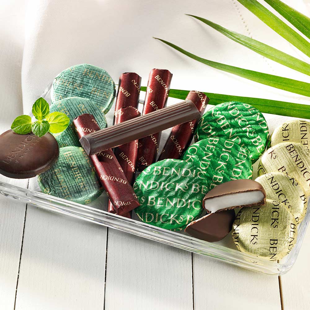 Pfefferminze Pralinen mit Zartbitterschokolade