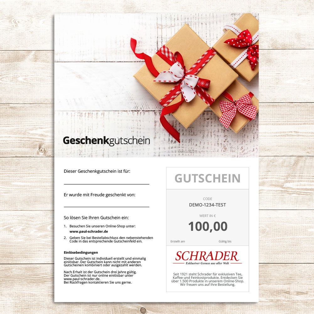 Gutschein über 100,00 €