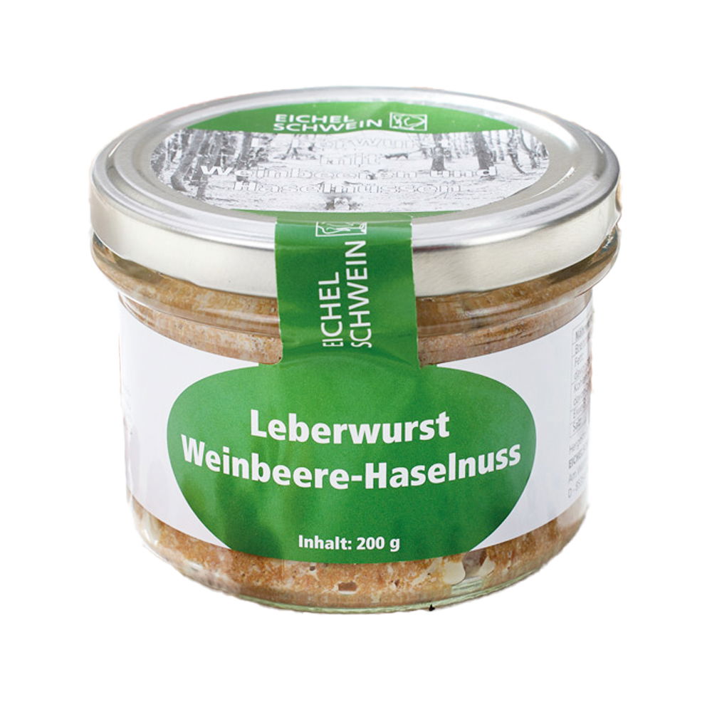 Eichelschwein Leberwurst Weinbeere-Haselnuss