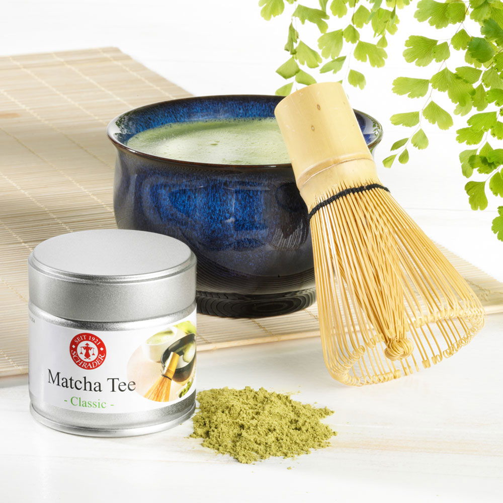 Matcha-Schale aus Keramik blau