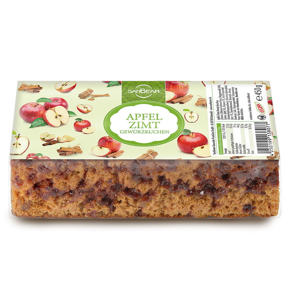 Gewürzkuchen Apfel-Zimt, vegan
