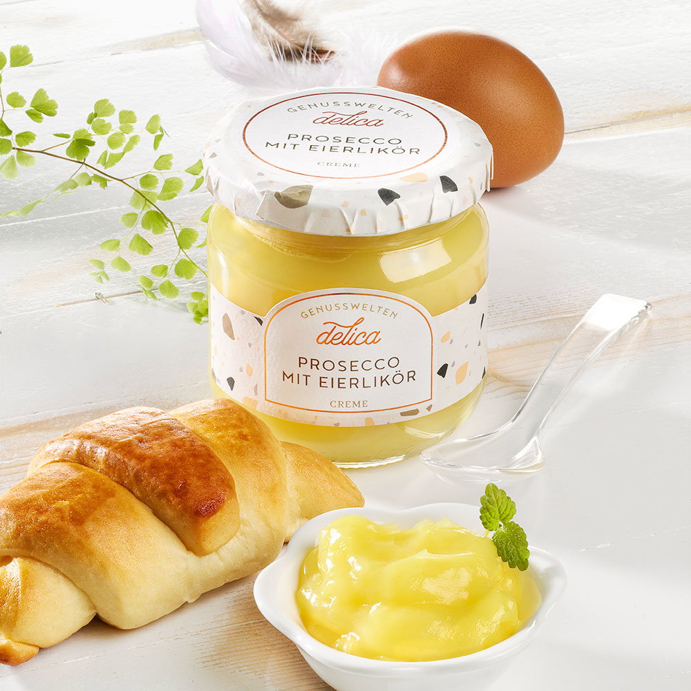 Aufstrich Prosecco Creme mit Eierlikör