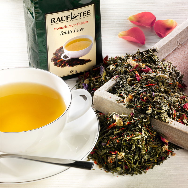 Rauf Tee aromatisierter Grüntee Tahiti Love