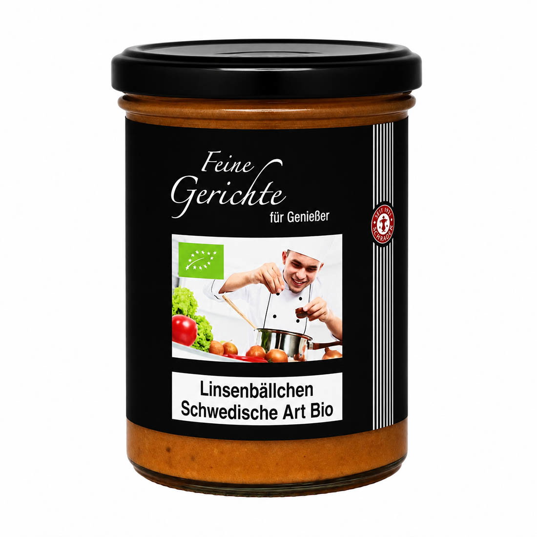 Schrader Linsenbällchen Schwedische Art in Pilzrahmsauce Bio