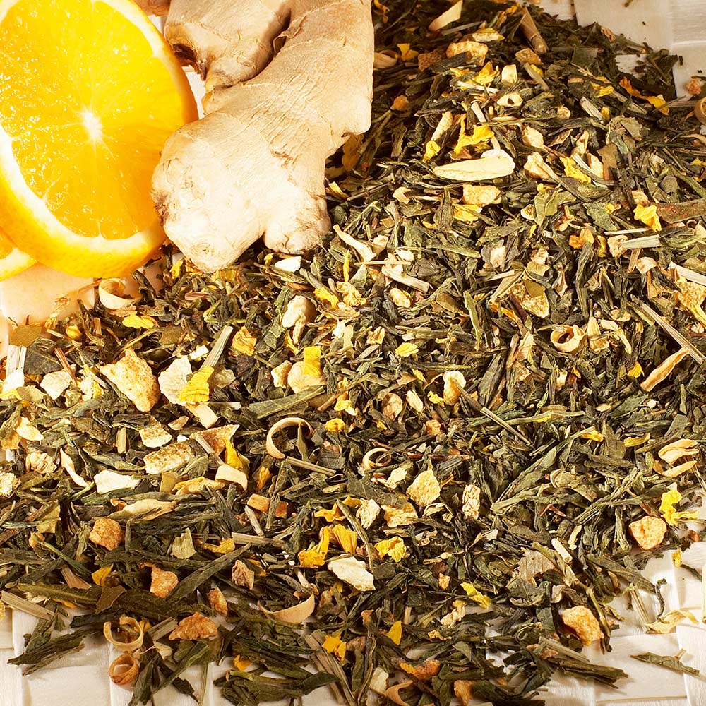 Schrader Grüner Tee Orange-Ingwer, aromatisiert