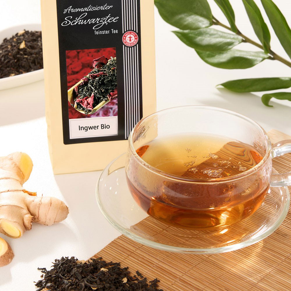 Schrader Schwarzer Tee Ingwer Bio