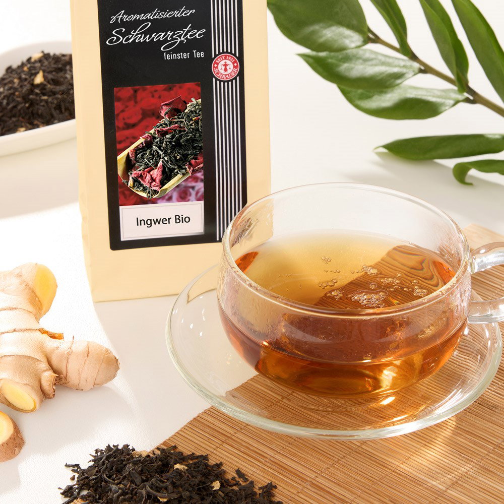 Schrader Schwarzer Tee Ingwer Bio, aromatisiert