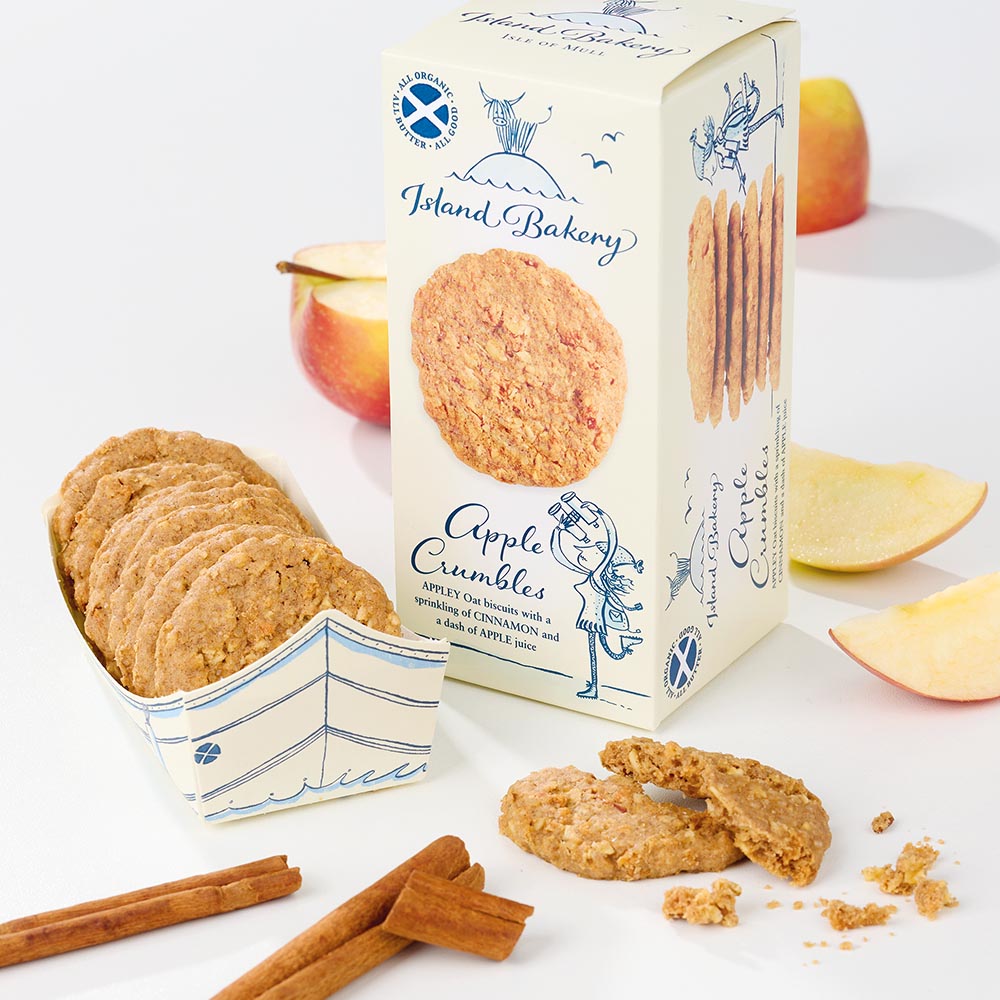 Island Bakery Buttergebäck Apple Crumbles mit Zimt Bio