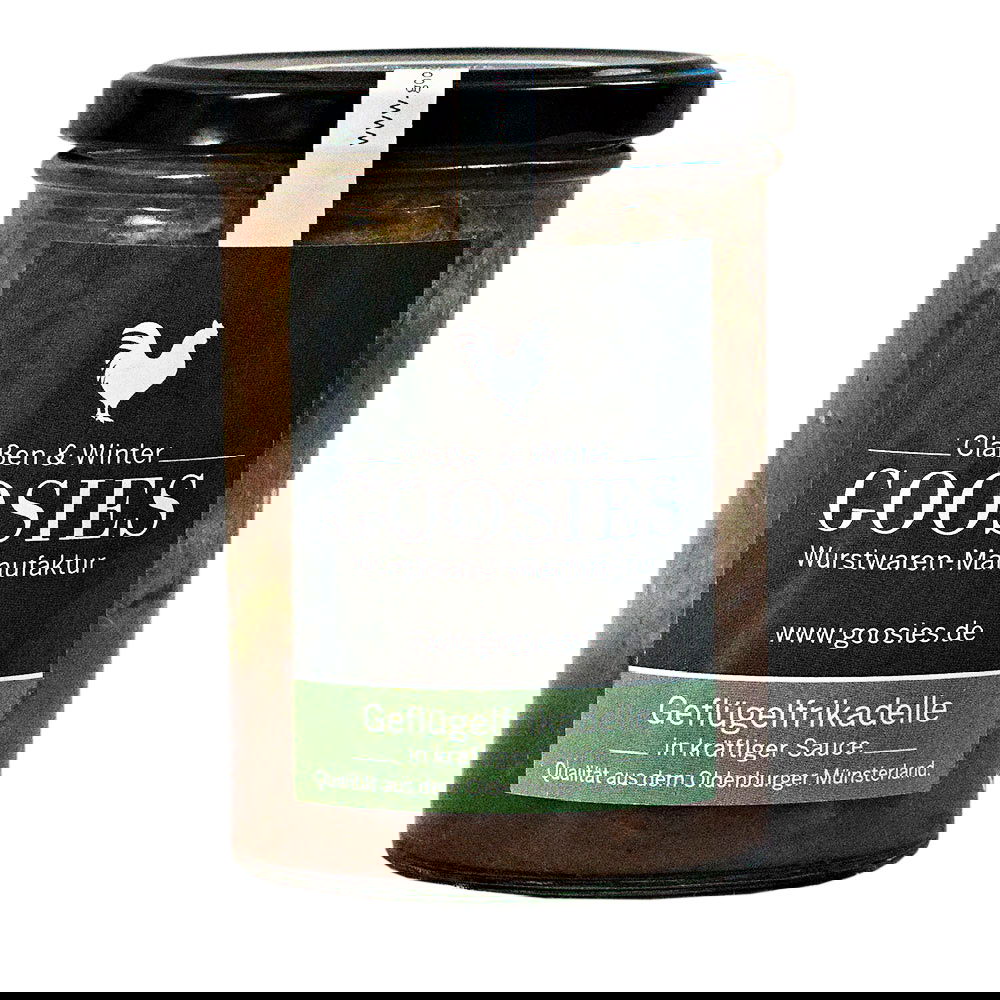 Goosies Gefügel-Frikadelle in kräftiger Sauce