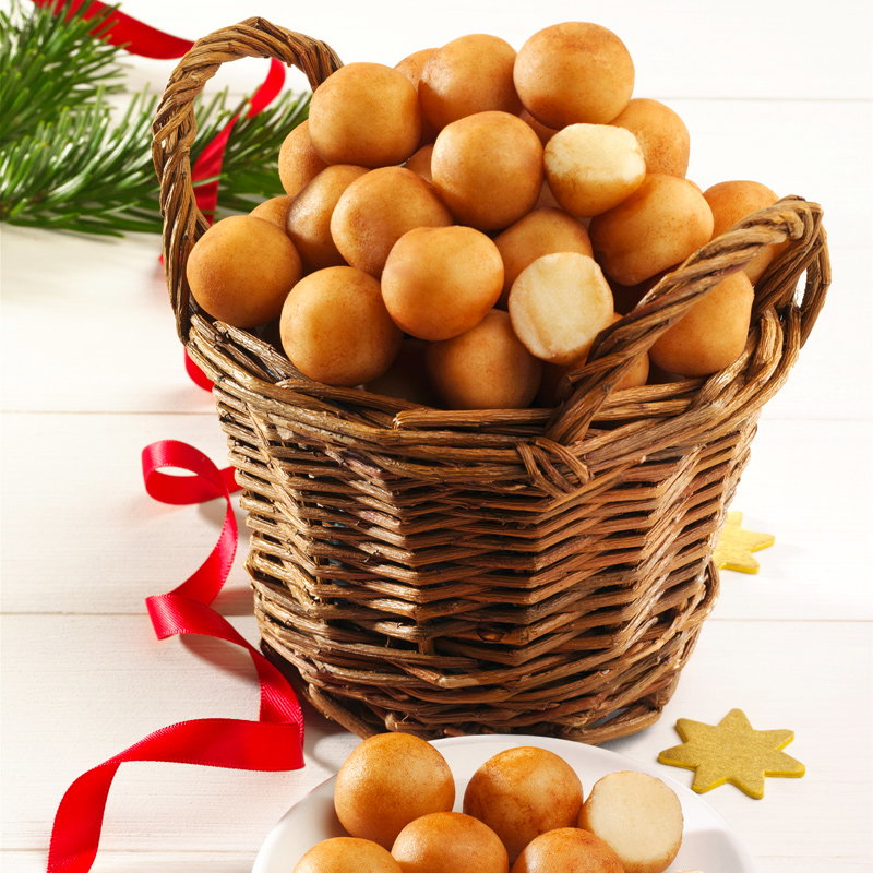 Weidenkorb für Marzipan-Kartoffeln