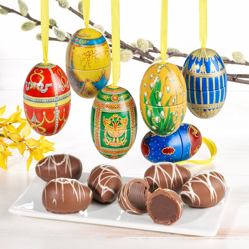 Lauenstein Mini Fabergé Dekor Eier 6er-Set