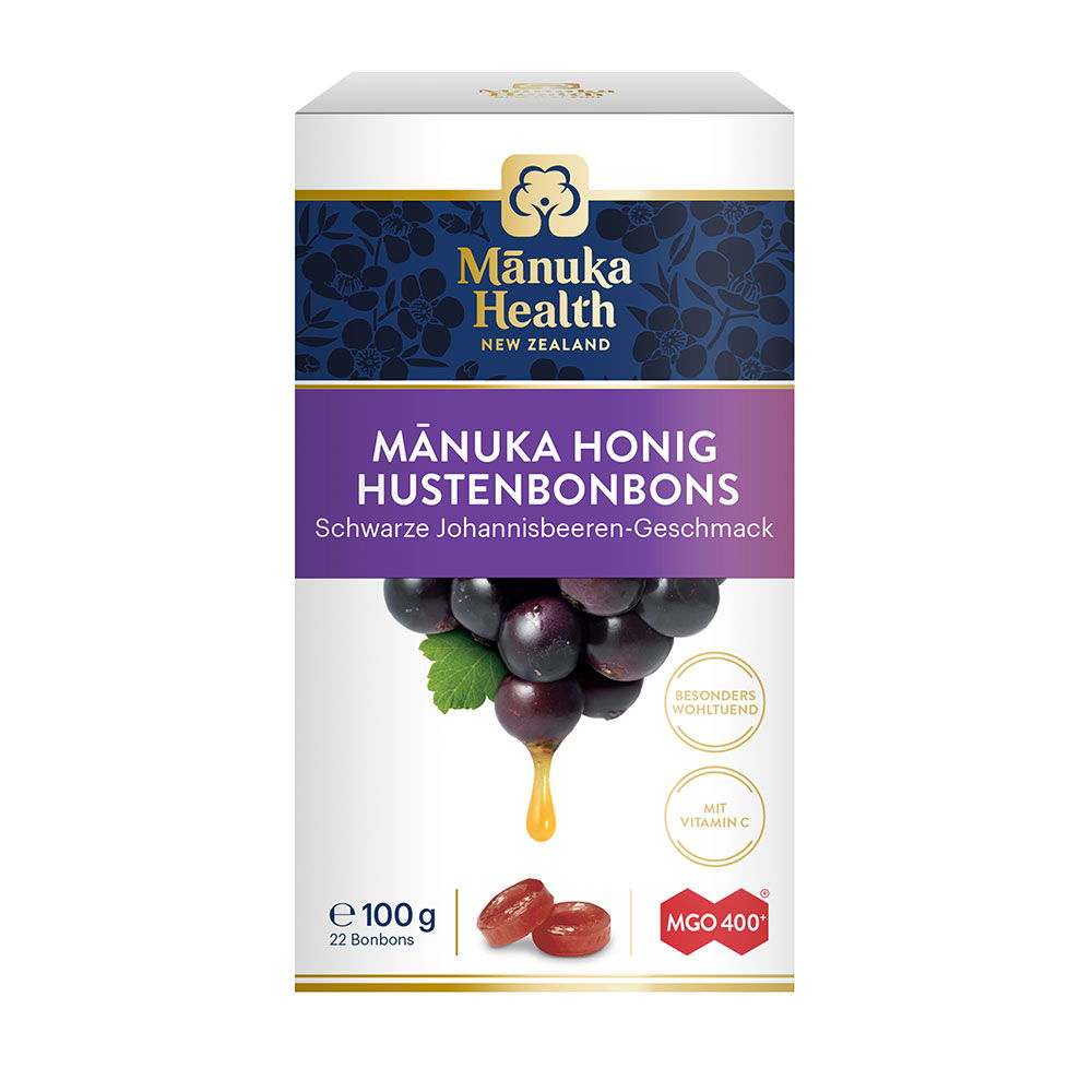 Manuka MGO 400+ Hustenbonbons Schwarze Johannisbeere