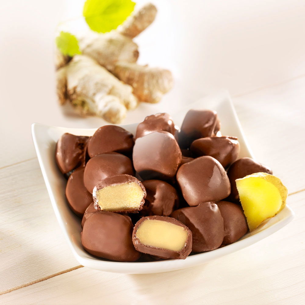 Schrader Ingwer in Zartbitterschokolade