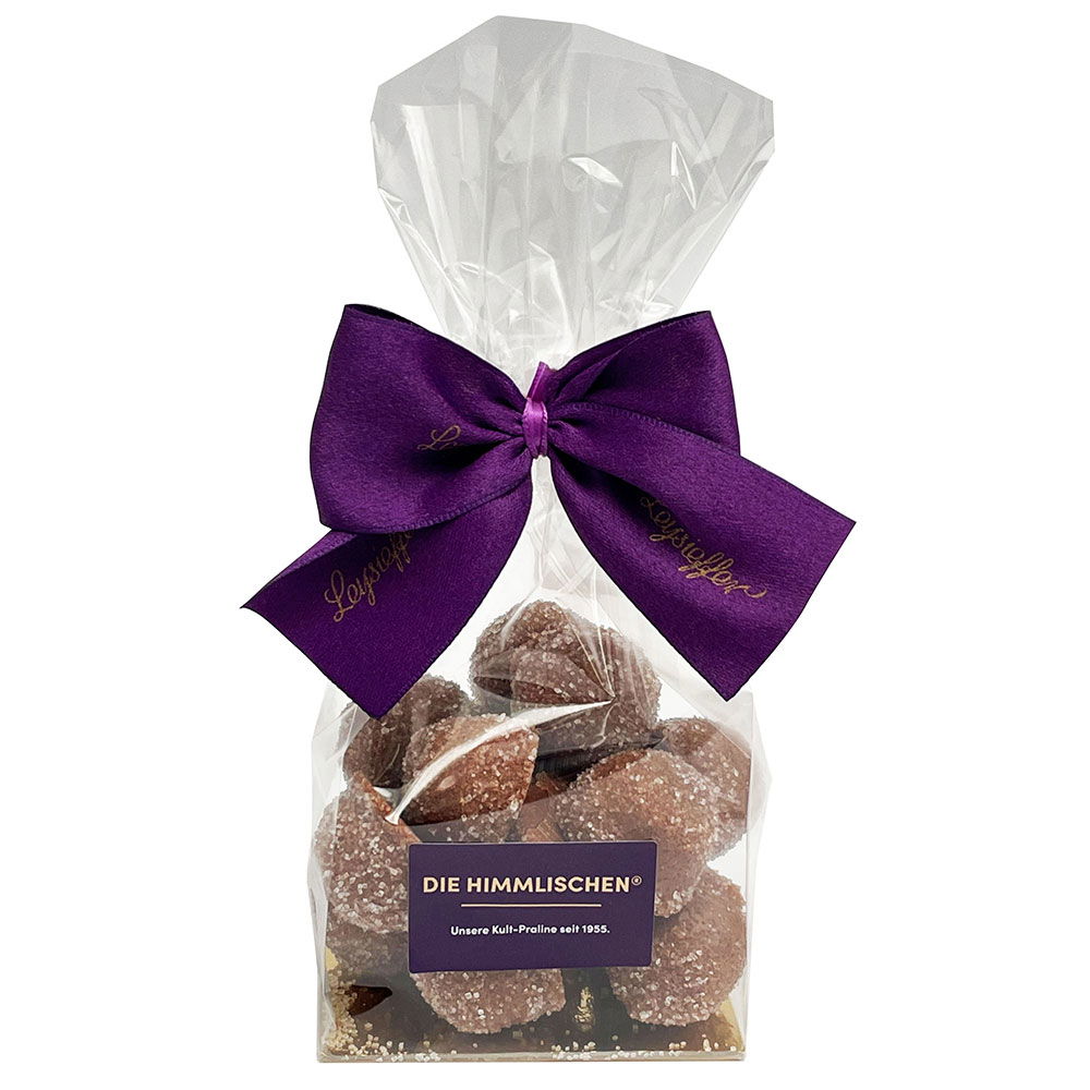 Leysieffer Pralinen "Die Himmlischen" in Cellobeutel mit lila Schleife
