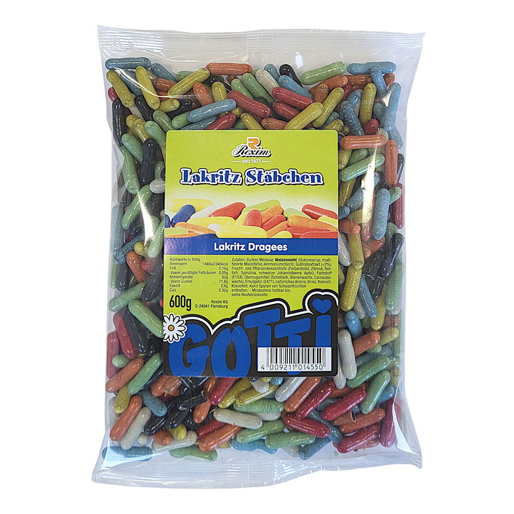 Bunte Lakritz-Stäbchen