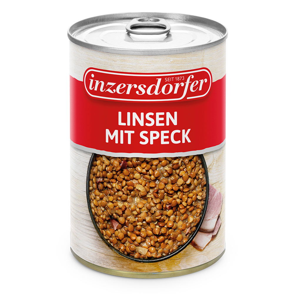 Linsen mit Speck