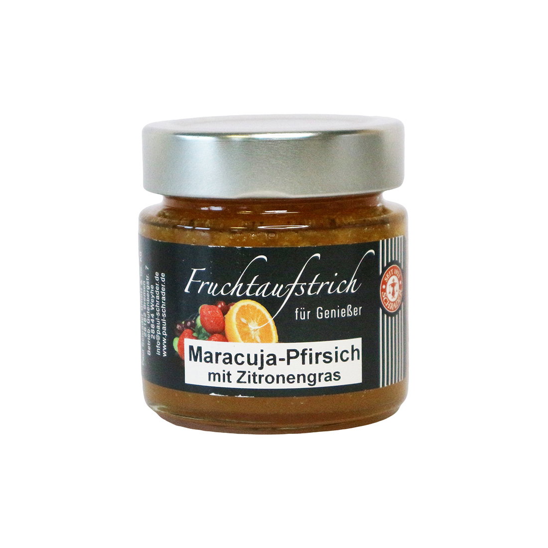 Schrader Fruchtaufstrich Maracuja-Pfirsich mit Zitronengras