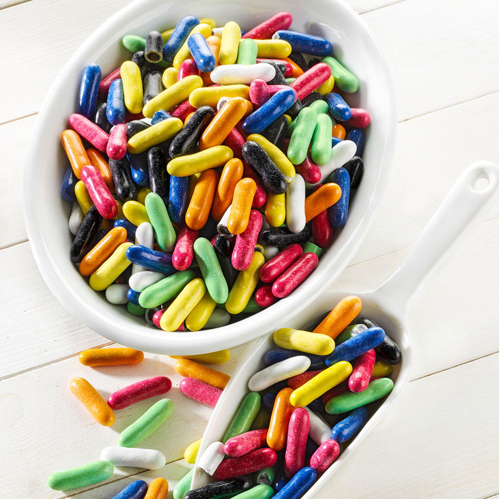 Bunte Lakritz-Stäbchen