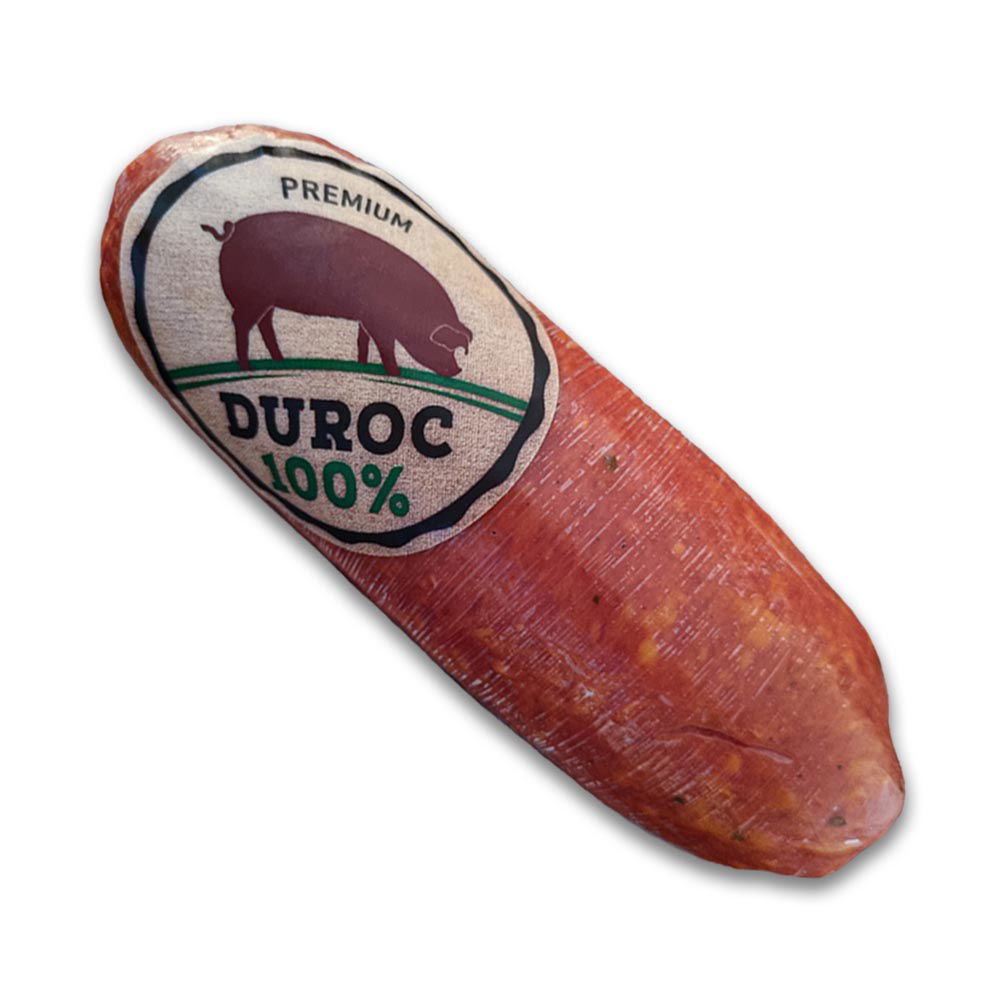 Mecklenburger Landpute Mettwurst vom Duroc-Schwein, im Stück