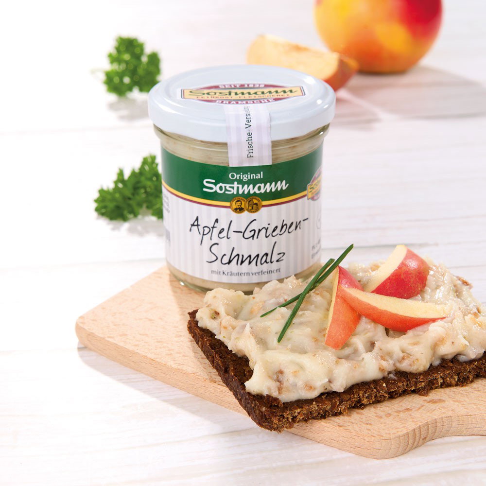 Apfel-Griebenschmalz mit Kräutern