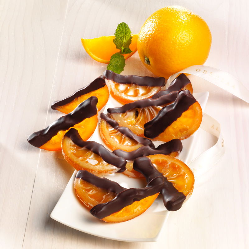 Schokolierte Orangenscheiben Zartbitter