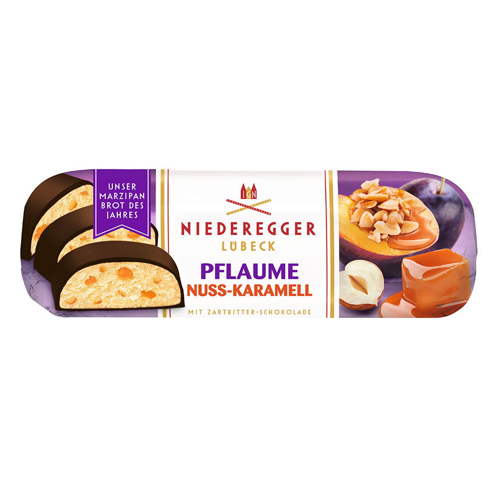 Niederegger Marzipanbrot des Jahres 2025 Pflaume-Nuss-Karamell