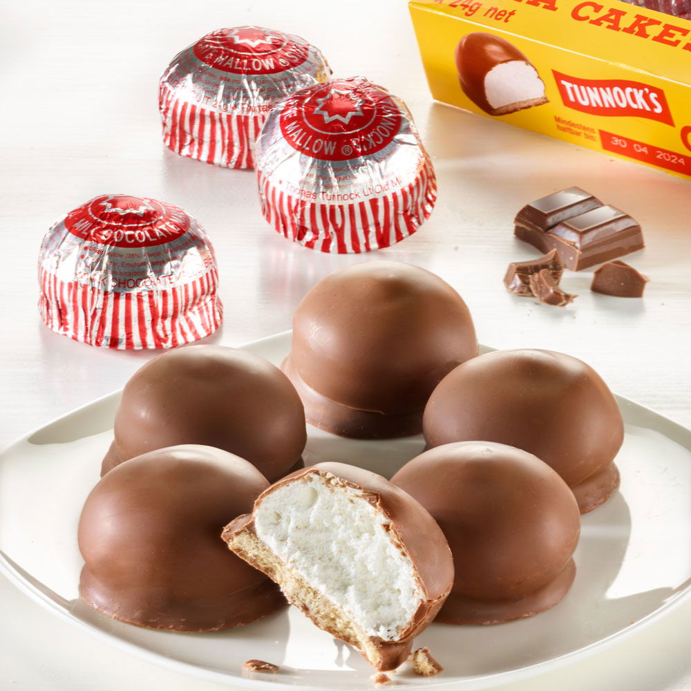 Tunnock's Tea Cakes - Baiser auf Mürbebiscuit mit Vollmilchschokolade 2er-Set