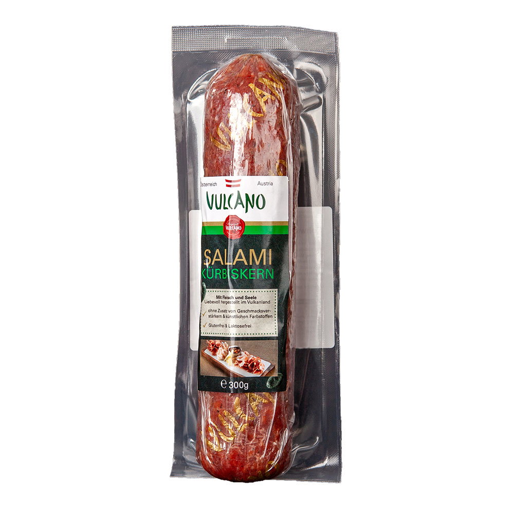 Vulcano Kürbiskern-Salami, im Stück