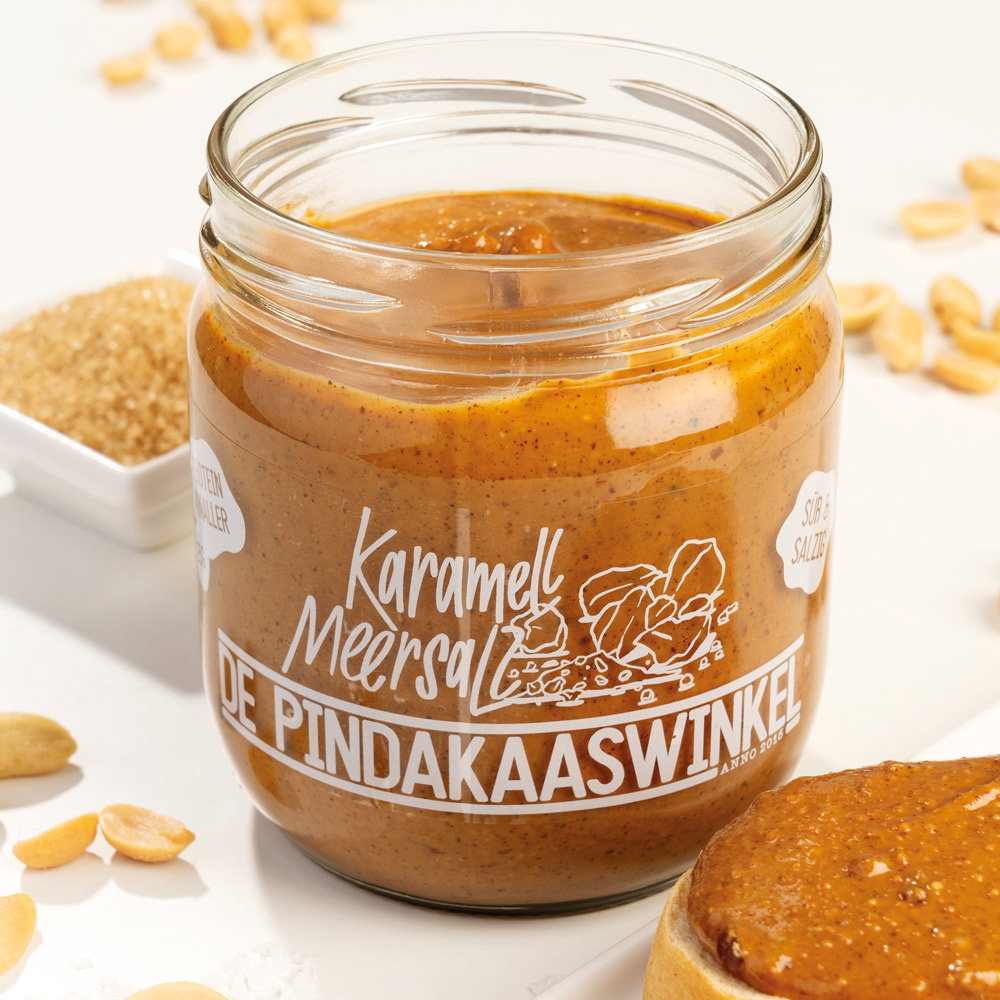 De Pindakaaswinkel Erdnussbutter Karamell-Meersalz