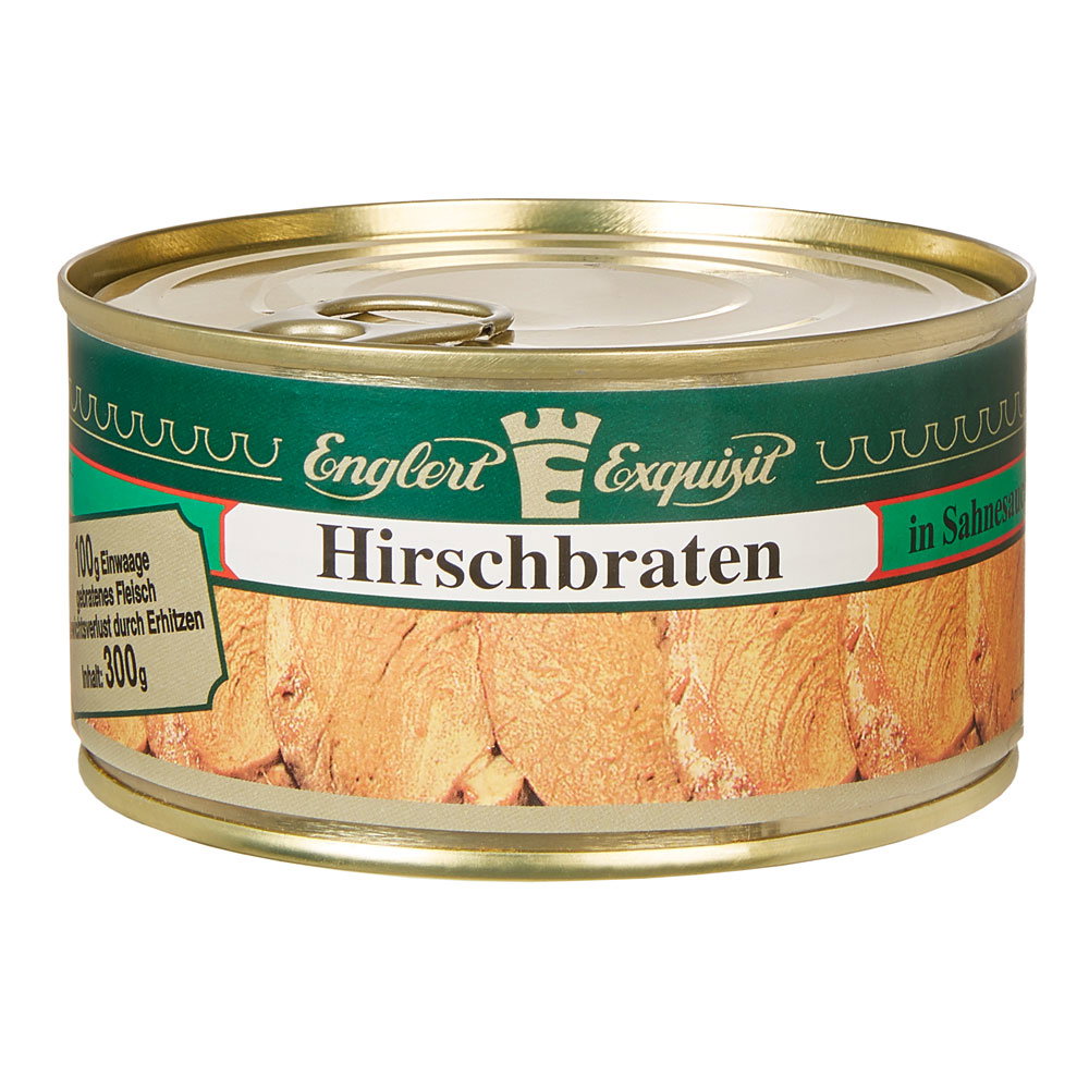 Hirschbraten in feiner Sahnesauce