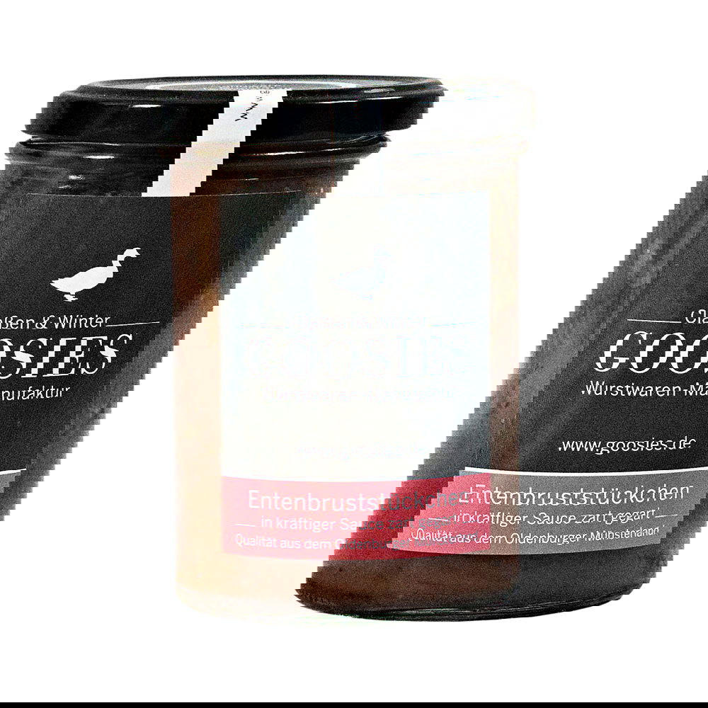 Goosies Entenbruststückchen in kräftiger Sauce zart gegart