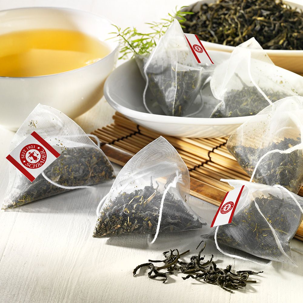 Schrader Grüner Tee China Nebeltee Bio, Teebeutel