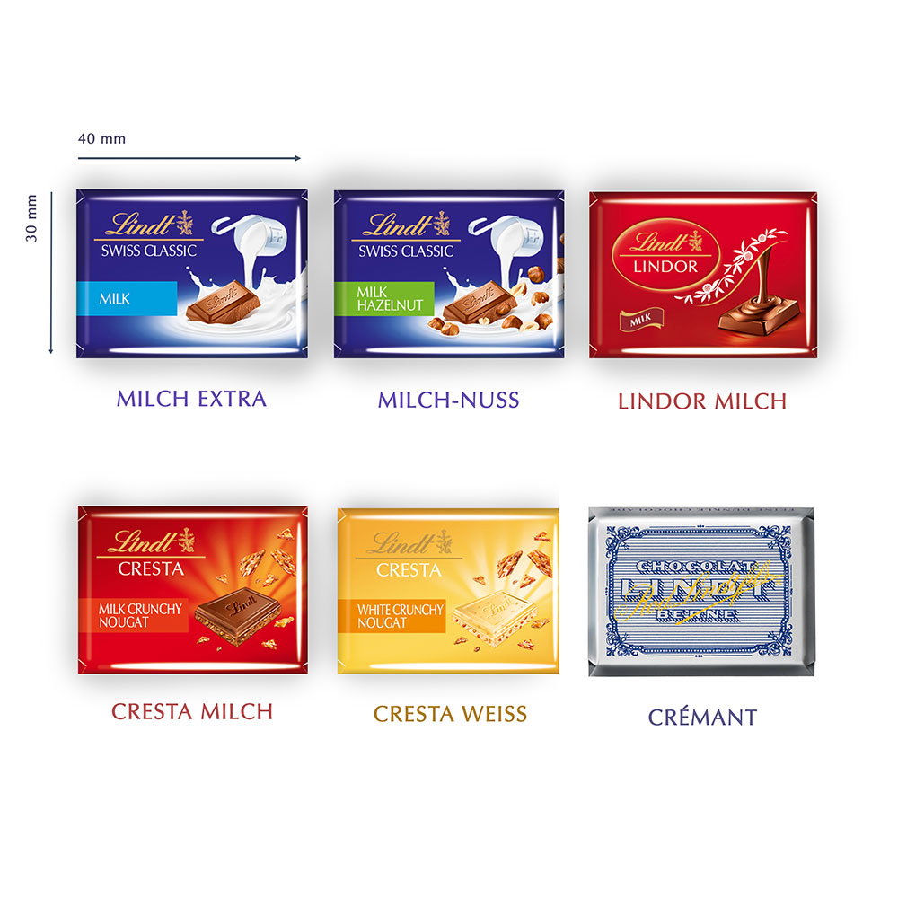 Lindt Schokoladen-Naps im Vorratsbeutel