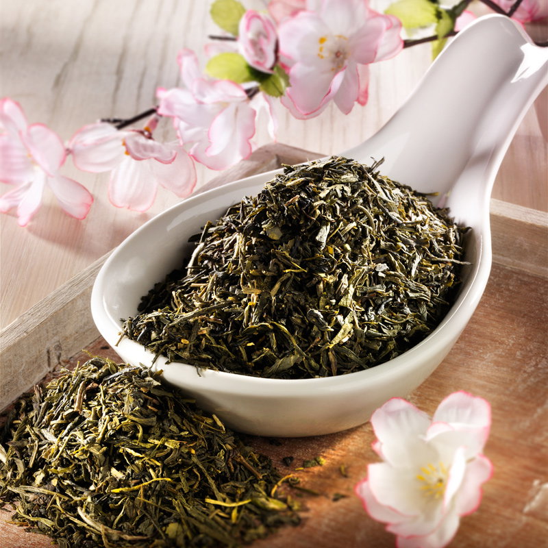 Rauf Tee aromatisierter Grüntee Sencha Kirschblüte